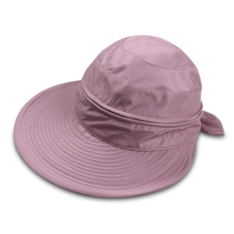 2025 Women's Summer Sun Hat Wide Brim Korean Fashion Lightweight Breathable Open Top Outdoor UV Protection Cap