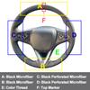 For Opel Astra K 2014-2017 DIY Hand Sewing Car Steering Wheel Cover Customized Non-Slip Microfiber Braid Interior Accessories