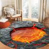 1 Stück Lava Runder Teppich, Fußmatten für Wohnzimmer, Schlafzimmer und Zimmerdekoration sind als Geschenke geeignet
