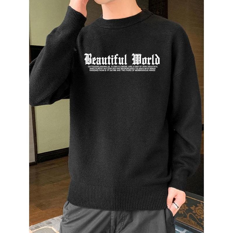 

Solid Color Sweater, Regular Fit XXL чёрный