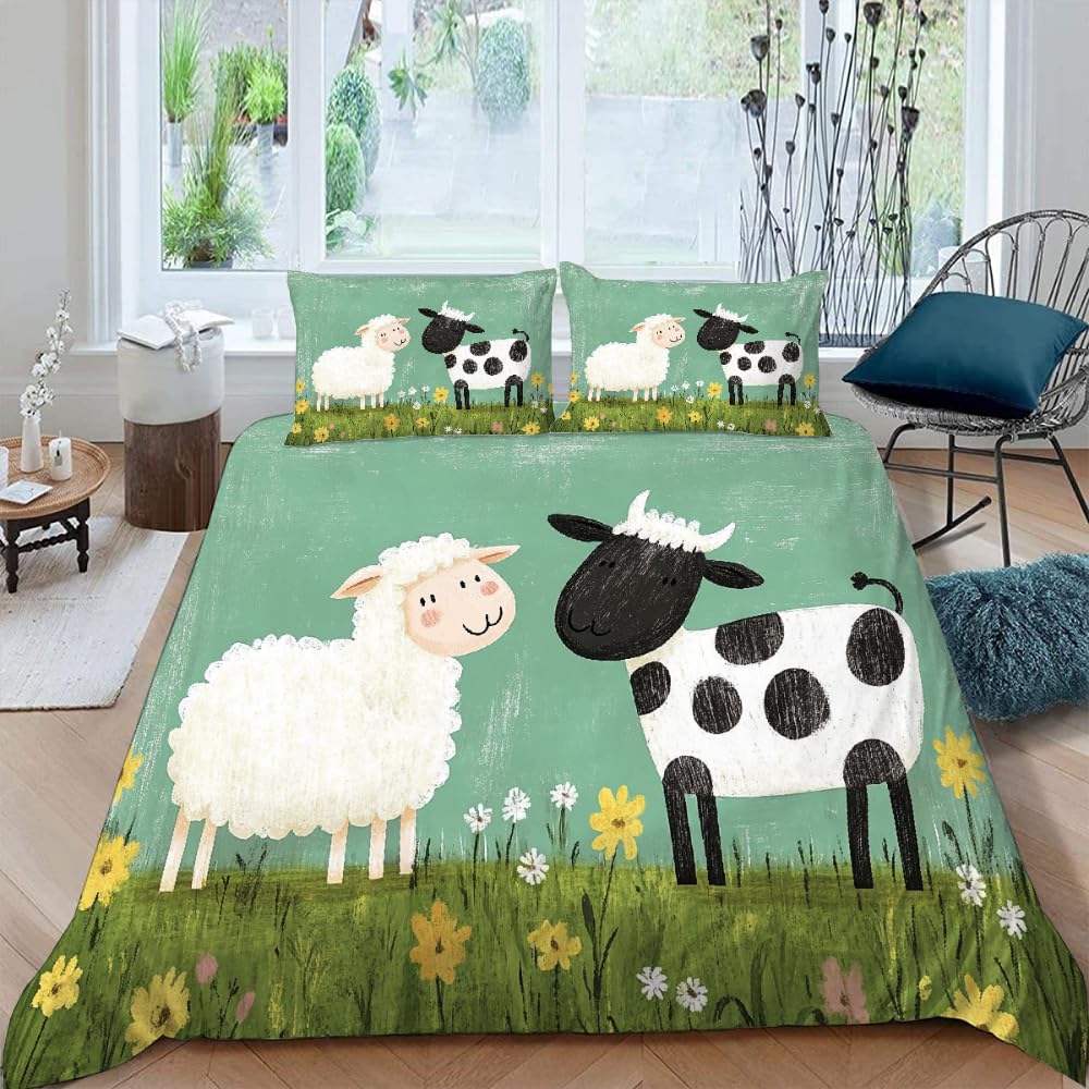 

Comforter Sheep Pattern S For Kids Animal Pattern Bedding Set 1 2 S S Set Queen King Size Comforter (quilt)-EU Single(135*200cm)3pcs