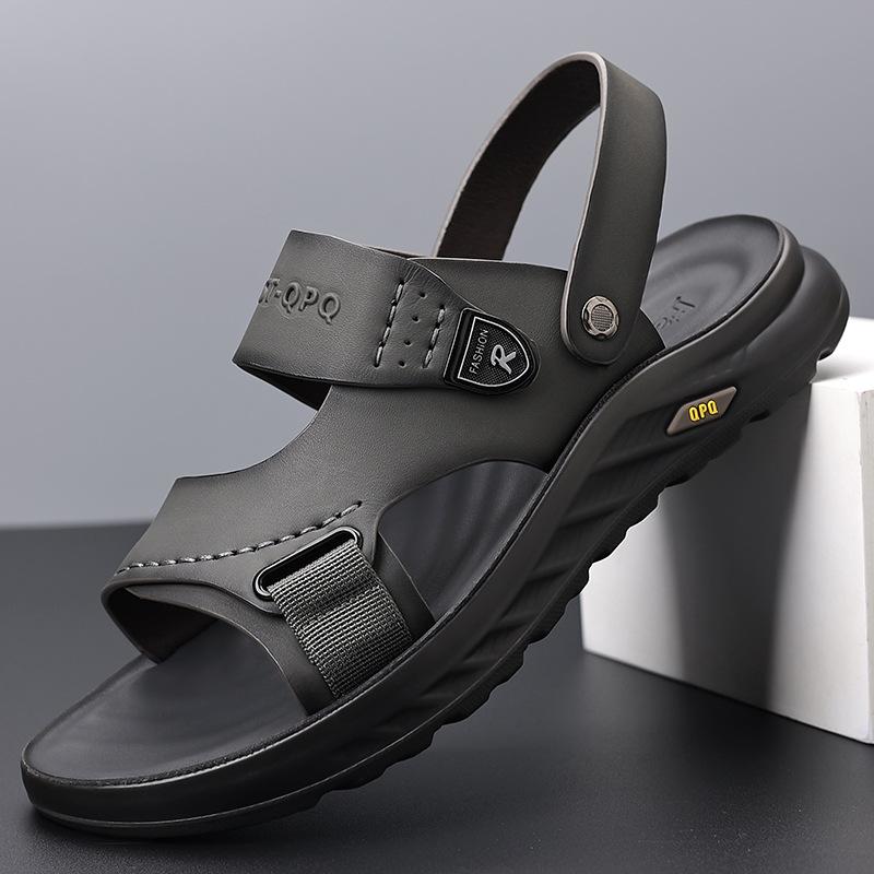 2025 Summer New Sandals Breathable Men's Casual Soft Sole Driving To Work Dual-purpose Cool Slippers 2025