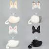 Ensemble Oreilles de Lapin et Queue Cosplay Anime Adultes - Accessoire Hanfu Convention Scène Accessoire Blanc Gris Noir Beige