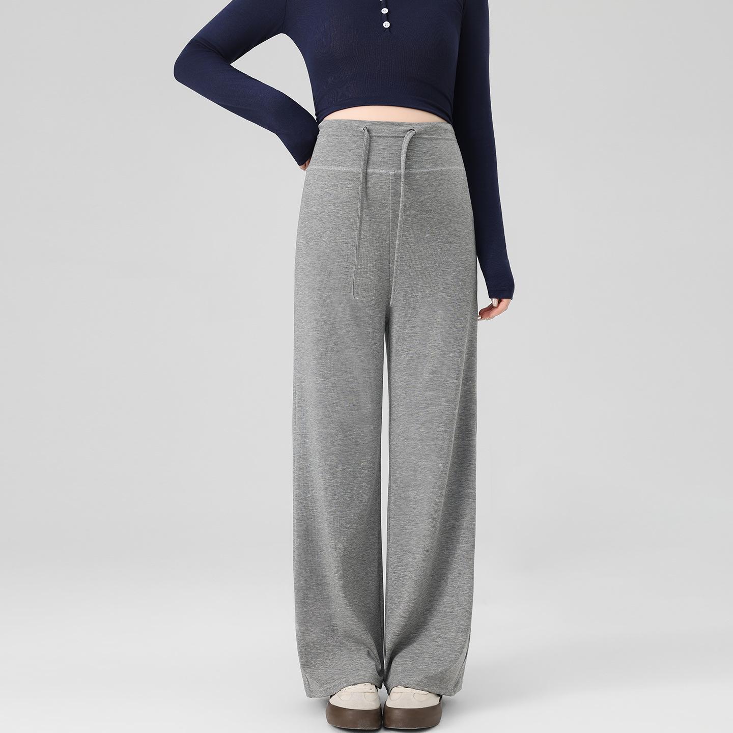 

2026 New Style Maternity Wide-Leg Mochi Pants - Slimming and Comfortable for Spring and Autumn 2XL светло-серый