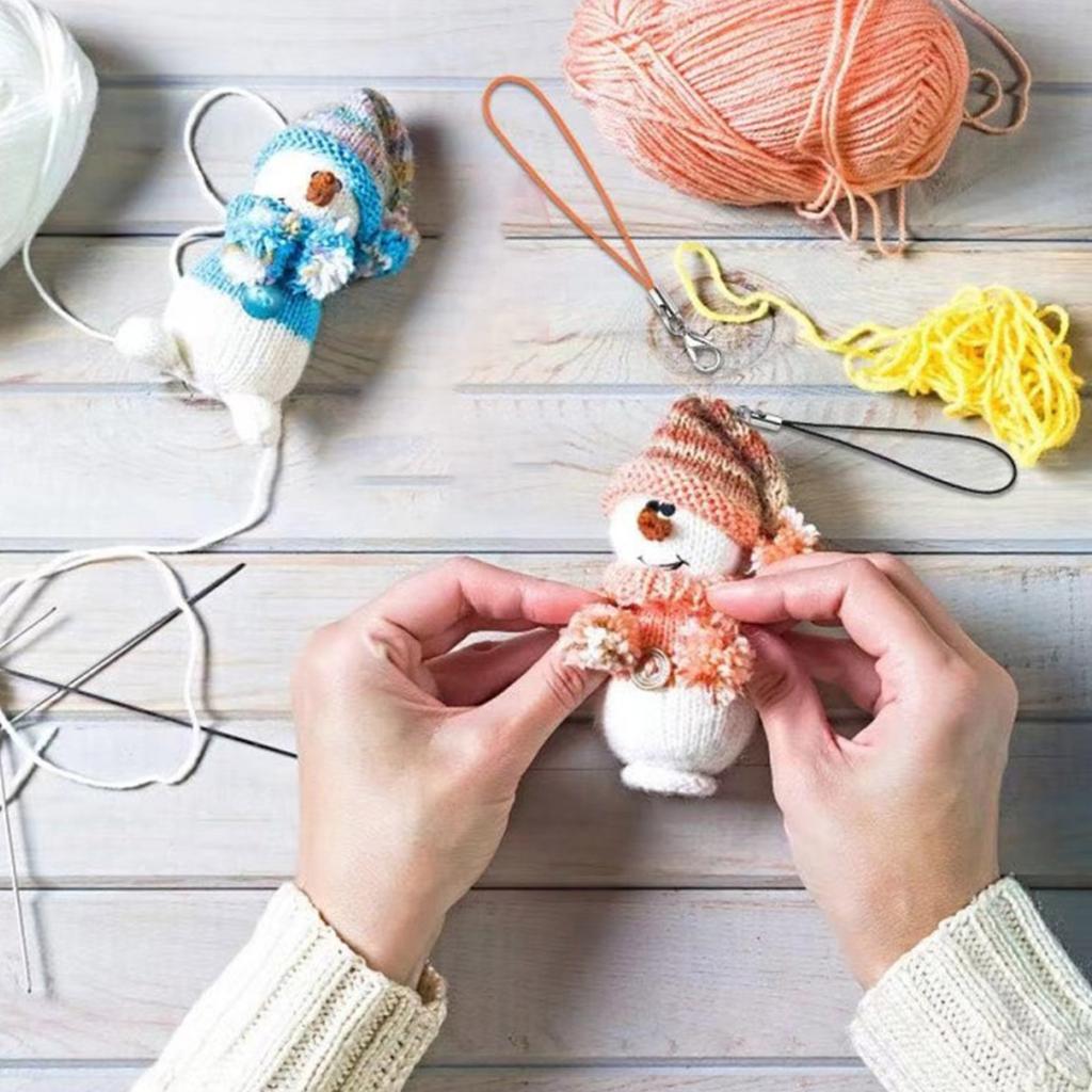 Set of 2 Durable DIY Phone Lanyard Nylon Phone Charm Carabiner Wrist Lanyard Suitable for MP4 Players and DIY Projects