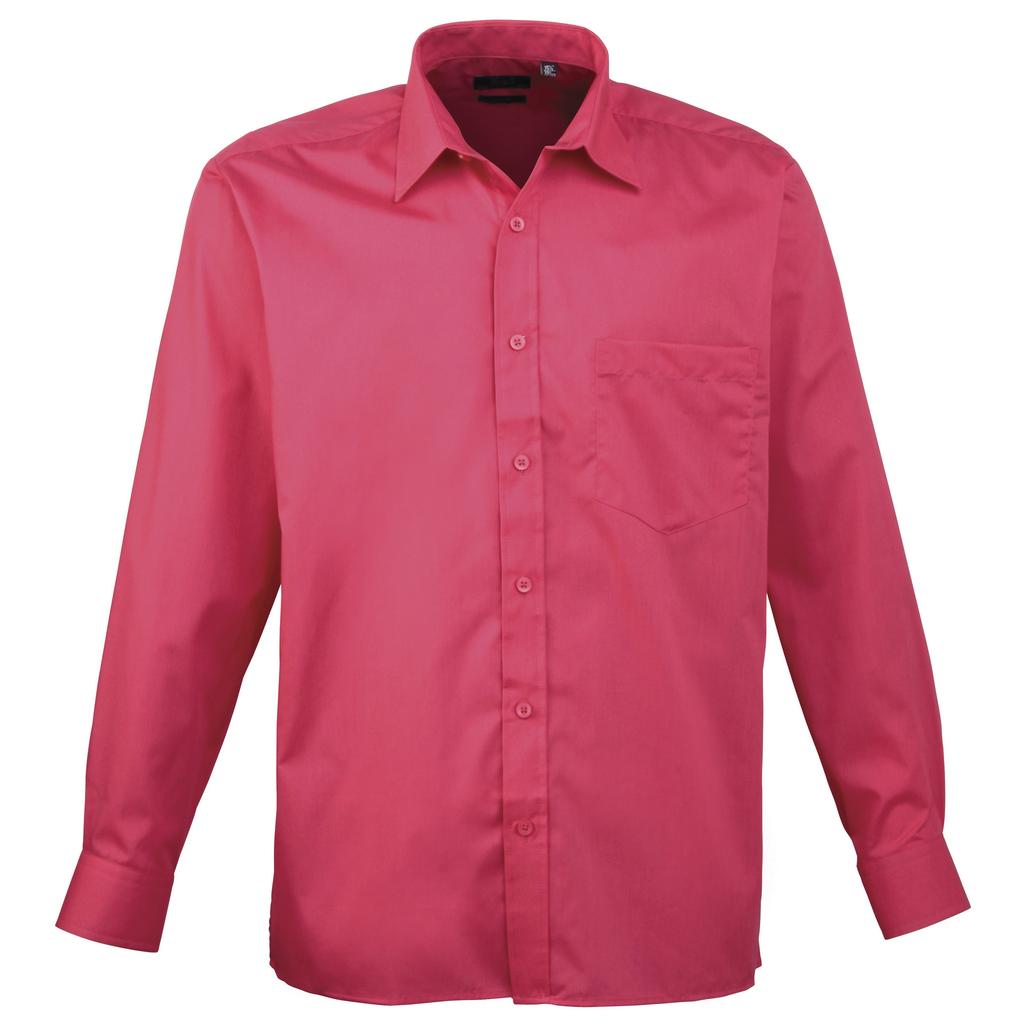 Premier Mens Premier Poplin Long-Sleeved Formal Shirt