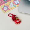 Smiling Bitten Apples Keyring With Delicate Bell Noise Vibrant Resin Key Holder For Backpacks Phone Charm