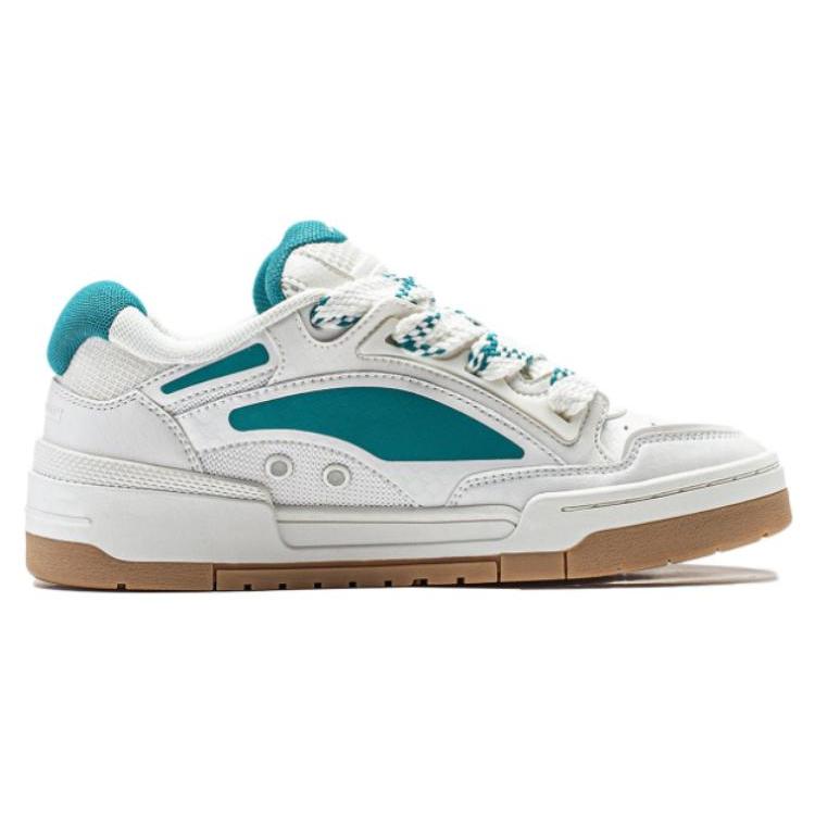 Li Ning Journey V2 Slip Resistant Cushioning Abrasion Resistant Support Low Top Casual Shoes Women's White Green AGCT138-1