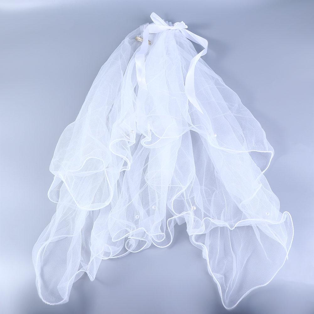 Bridesmaid White Veil Pearl LED Light Bride Veil Korean Bride Headwear Bride Crown Wedding Veil