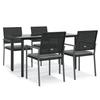 VidaXL Ensemble à manger de jardin 5 pcs coussins résine tressée acier 3187021