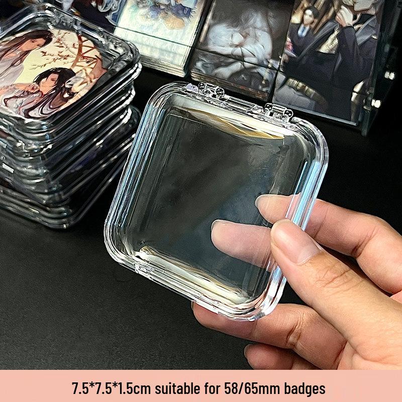 Transparent Dustproof Badge and Nail Storage Box