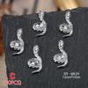 10 Stück Legierung Schlange Nail Art Charms Luxus 3D Schlangenschmuck Nagel Serpiente DIY Maniküre Salon 2025 Jahr der Schlange Dekoration