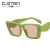 European and American square sunglasses new retro P home sunglasses ins jelly color Internet celebrity sunglasses