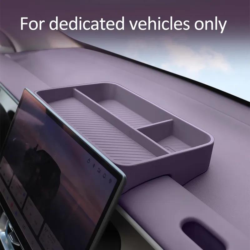 For Leapmotor B01 B10 Central Control Screen Dashboard Rear Silicone Storage Box Organizer Tray Car Interior Accessories