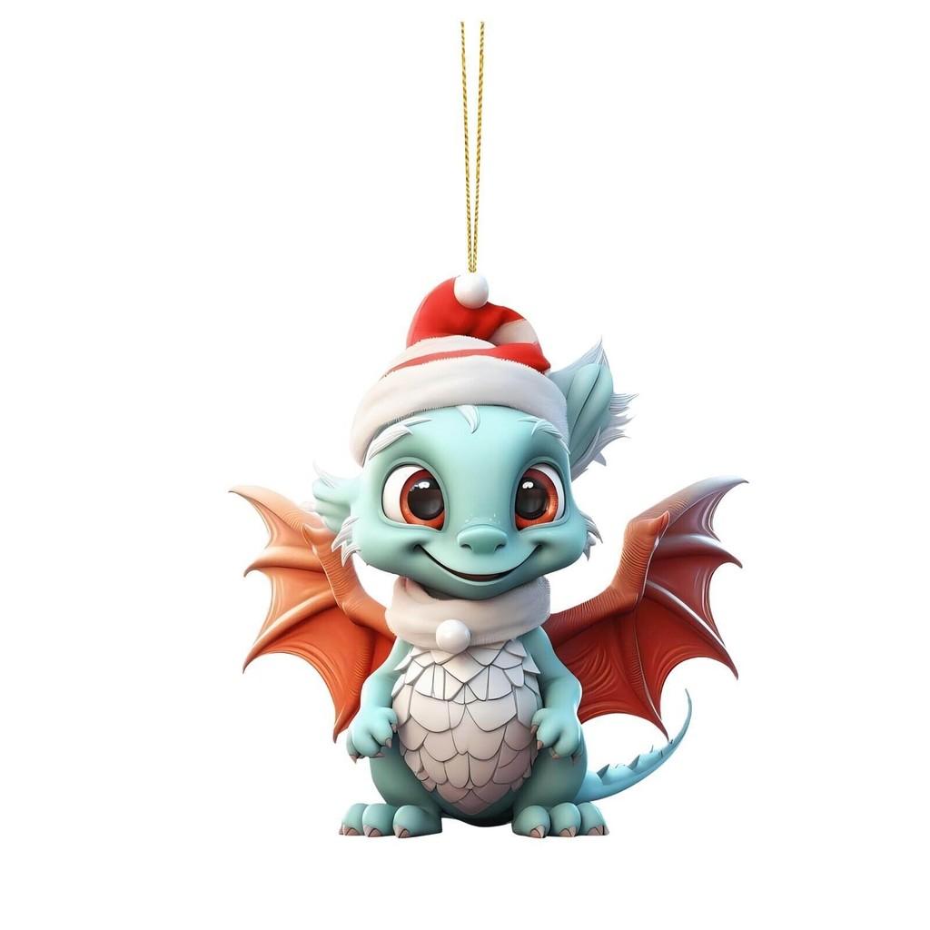 Vibrant Cartoon Dinosaur Acrylic Car Accessory Decorative Home Pendant Kids For