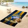 Asciugamano da Spiaggia Personalizzato Leeds Rhinos, Stampa il Tuo Nome Testo Asciugamano Leggero Assorbente per Nuoto Viaggio