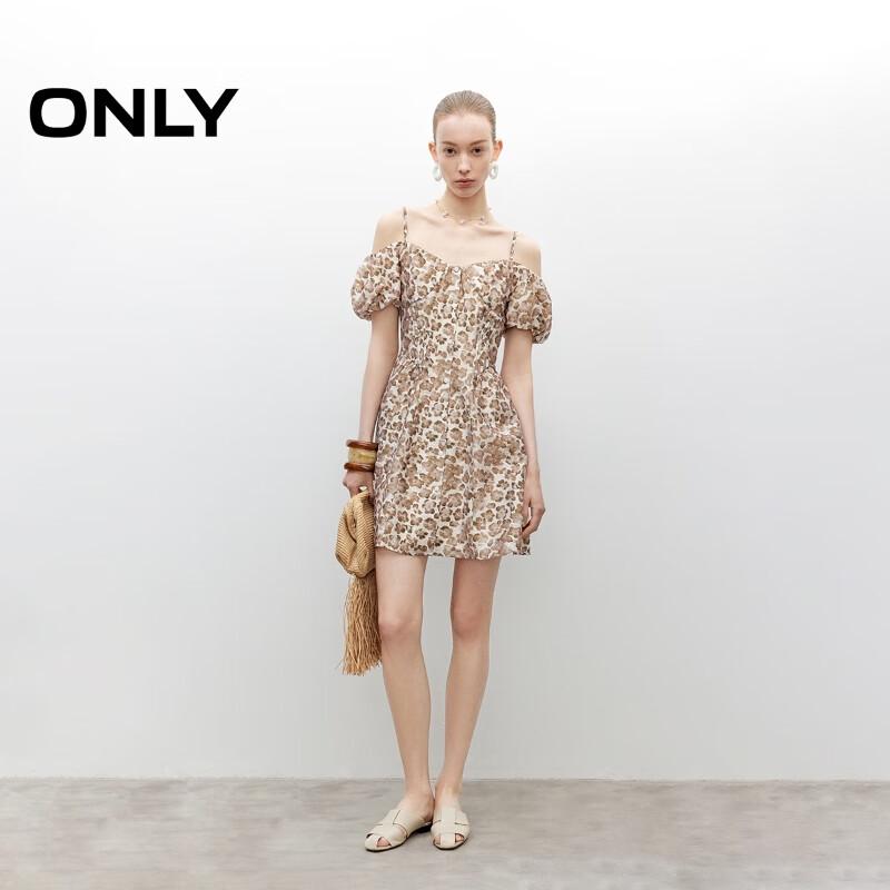 ONLY 2025 Summer Elegant Off-Shoulder Print Sling Mini Dress