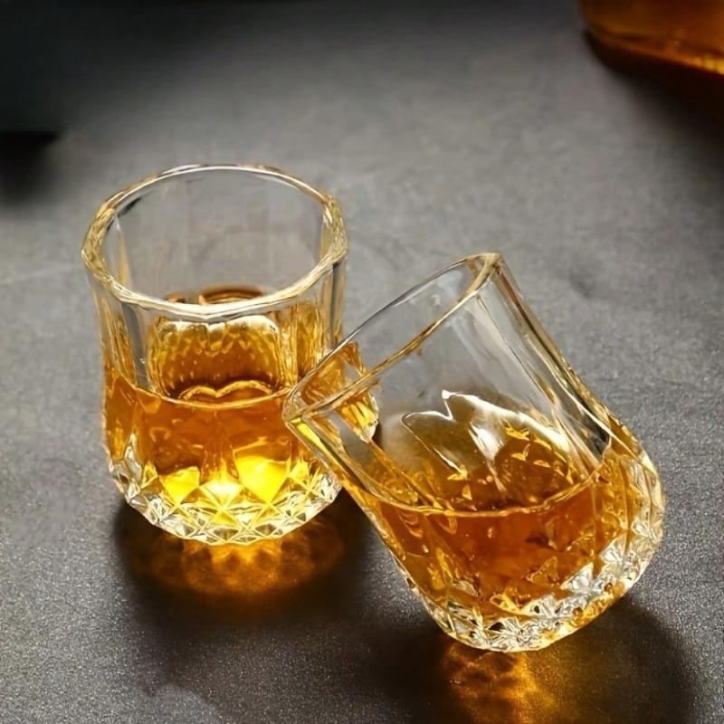 50ml sklenice z broušeného křišťálového skla, opakovaně použitelná, vhodná na whisky a likéry, skleněné nádobí, pro domácí bar, KTV