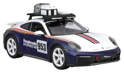 Kyosho BURAGO 1/24 Scale Porsche 911 (992) Dakar 2023 White/Blue Finished Model BUR28029