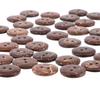 50pcs Carved Brown Round Coconut Wood Buttons for Sewing DIY Crafts