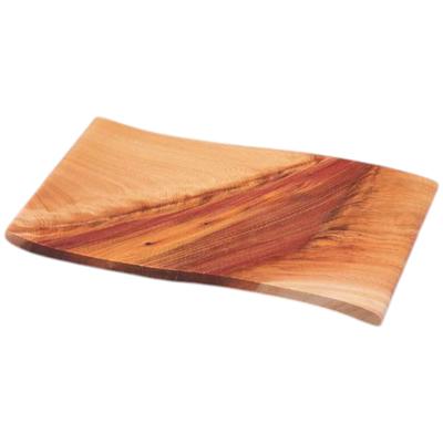 Premium Nigiri Sushi Cypress Wave Plate with Made In Japan J-kitchens Plate, 8-inch Knots, Shatter-Resistant,