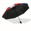 Tiburones Rojos, Veracruz Automatic Folding Umbrella  8 Ribs, Durable Iron Frame, Bright Color Pattern Compact Travel Umbrella, Suitable for