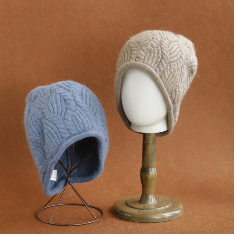 Women's Y2K Warm Autumn Winter Wool Hat Fashion Vintage Rabbit Fur Hat for Students Daily Commuting Use
