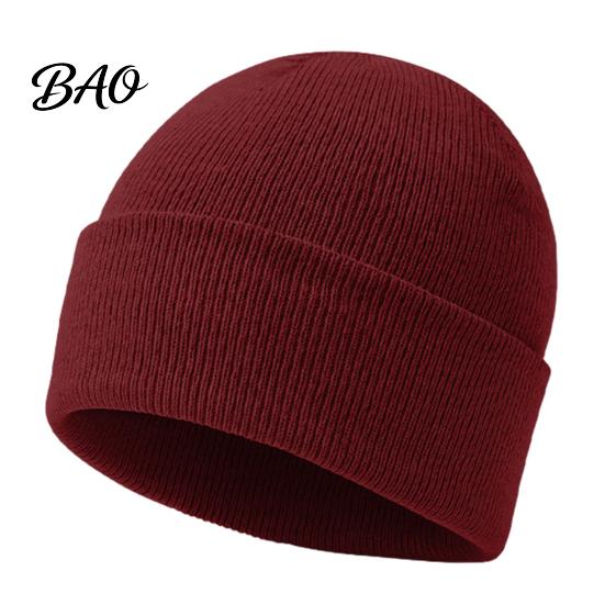 Windproof Winter Headwear Knitted Hat, Unisex Thick Thermal Skull Cap, Cozy Hat Warm Knit for Men Women Outdoor Hiking Jogging