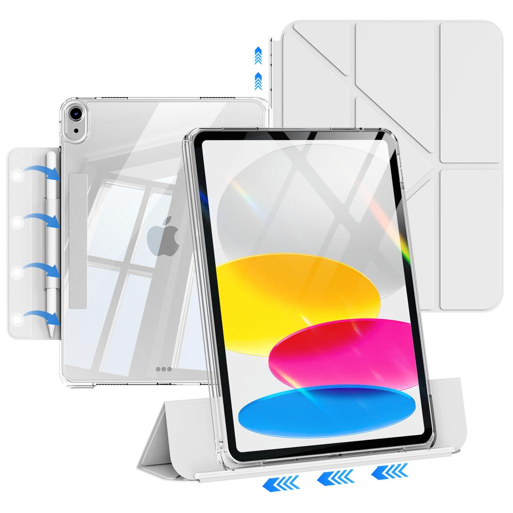 ZOYU for iPad A16 11/10th Sliding Detachable Cover,for iPad Pro 11 13 Air 11 Air 4/5 10.2 7/8/9th mini 67 Magnetic Buckle Cover