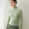 Women's Slim Fit Seamless Turtleneck Sweater - 100% Pure Cashmere, Flattering High Neck Knit Base Layer