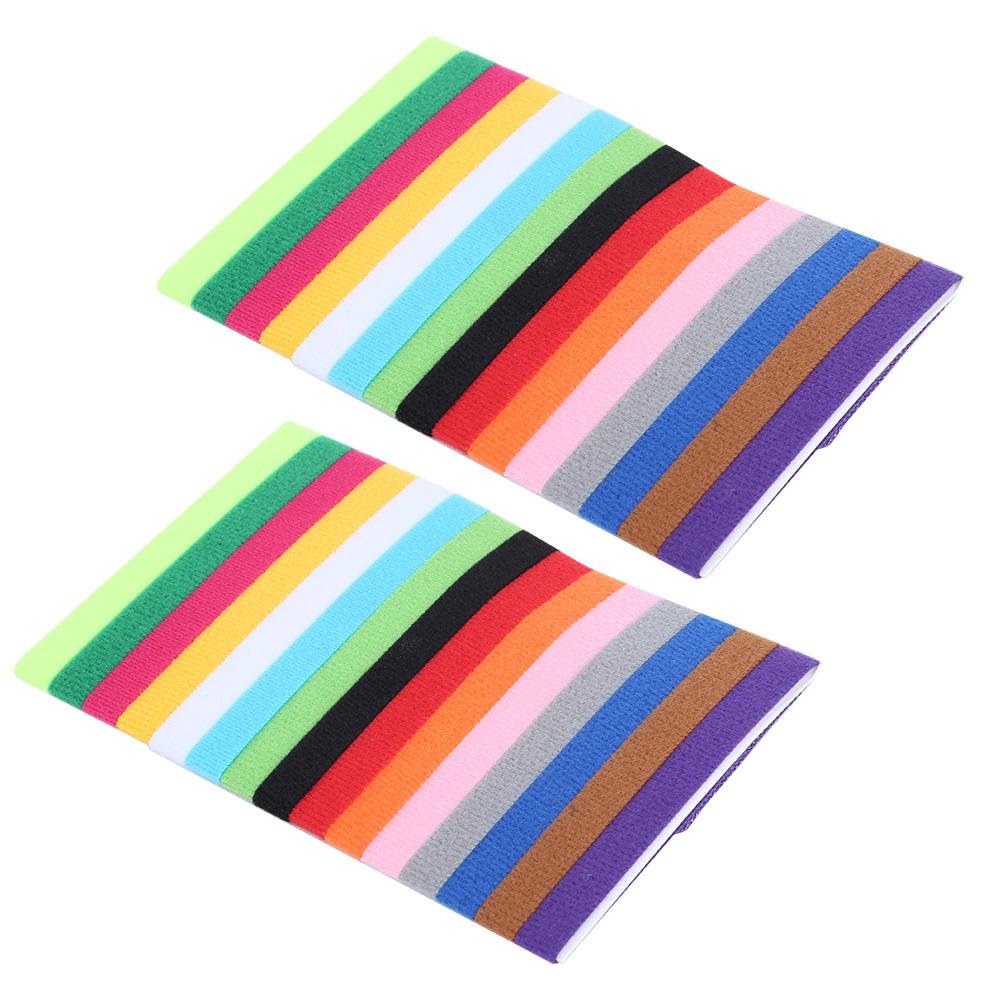 (30 Peças 2 Sacos) Fecho de Fita Aderente Tiras Reutilizáveis Coleira Ajustável Organizador de Fios