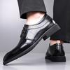Fashion Business Formal Leather Shoes for Office Work Comfortable Dress Shoes for Men Men's Classic Oxford Shoes Slip-On Lace-Up Flats