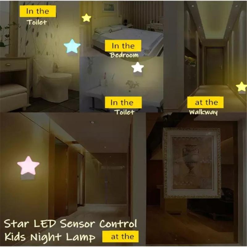 Induction Mini Star Shape Led Sensor Control Night Light For Kids Bedroom Bedside Baby Sleep Light
