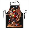 Chocolate Berry Splash Apron For Cooking Baking And Kitchen Use With Vibrant Fruit And Chocolate Design