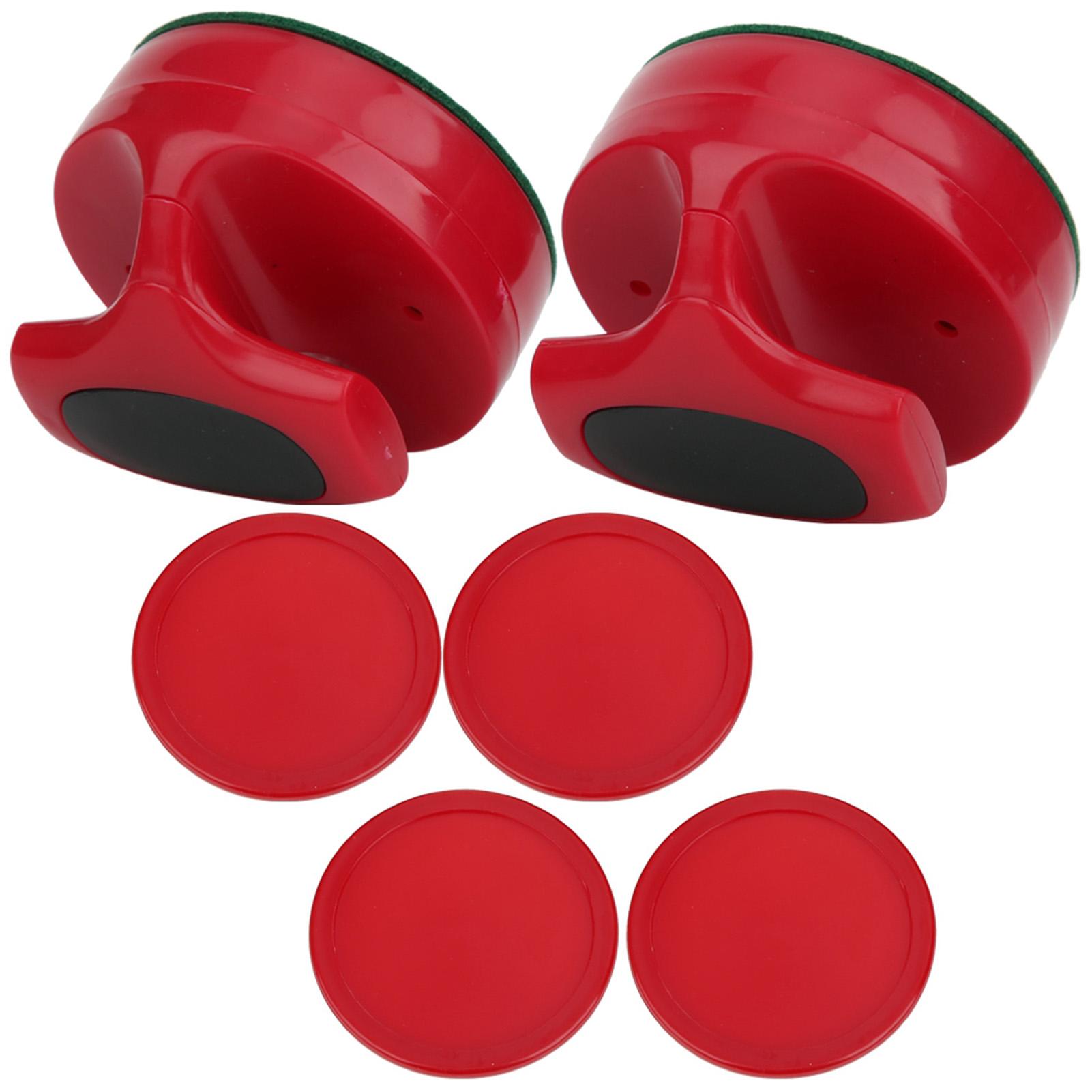 

Hockey Game Table 94MM Slider Pusher Set with 4 Pucks Accessories Large Size Red