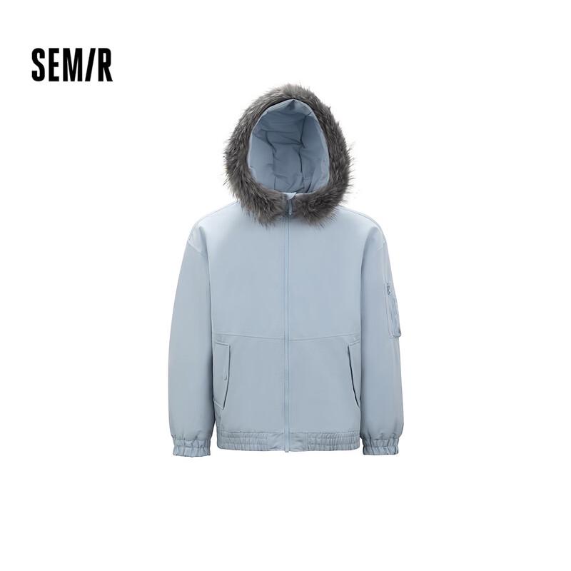 Semir Unisex Water-Repellent Detachable Fur Hooded Down Jacket