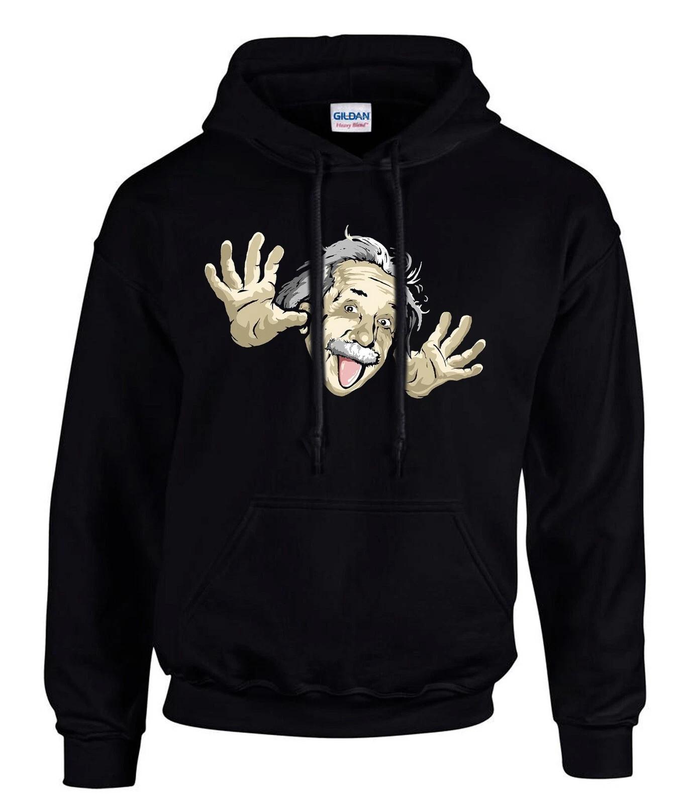 EINSTEIN ALBERT Black Hoodies Hooded Sweatshirts -3102-SW S