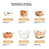 MARYYA Disposable Round Food Containers, 750ml*50 Sets, Thick Takeout Bowls with Lids for Fast Food, Microwave Safe Picnic Boxes