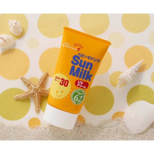 Baby Madonna Sun Milk 45g (62% organic UV cream) Suitable for newborns and sensitive skin. Washes off with soap.