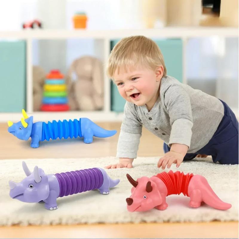 1PCS Animal Anti Stress Toy Sensory Tubes for Toddlers Stress Anxiety Relief Bellows Toys for Adult Kids Funny Squeeze Toys Gift