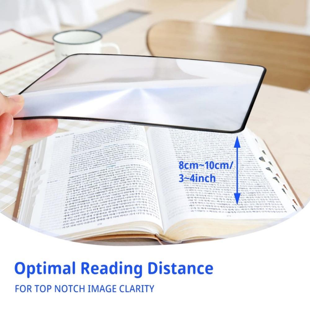 4Pcs Full Page Large Sheet Magnifier Magnifying Glass Reading Aid Glass Page Magnifying Lens Reading Magnifier