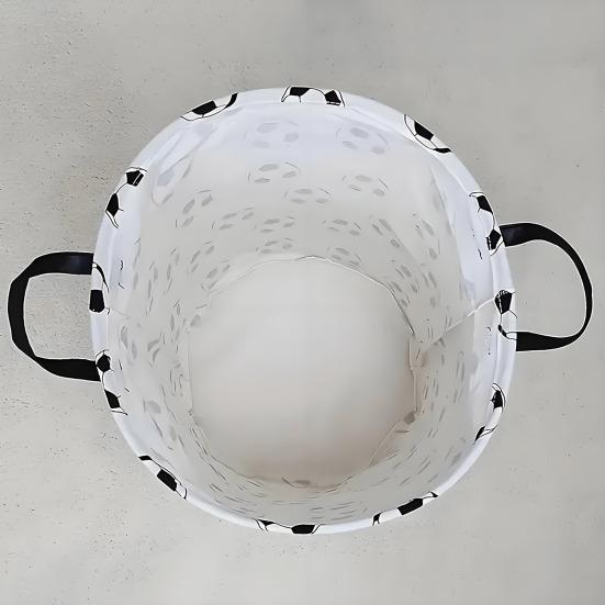 Yousheng Faltbarer Wäschekorb Großes Fassungsvermögen Zusammenklappbarer Kleiderkorb mit Griffen Fußball-Aufdruck Aufbewahrungskorb für Wäsche Kinderspielzeug Kinderzimmer