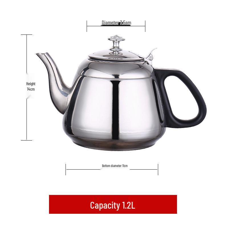 İndüksiyon Ocaklar İçin Büyük Kapasiteli Kalınlaştırılmış Paslanmaz Çelik Çaydanlık