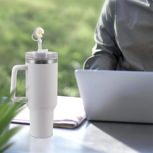 MircTuDou Straw Caps, Set of 8, Leak-Proof, Reusable, Silica Gel Straw Accessories, Cute and Stylish Cartoon Design, Decorative, Fits 10mm, Drinking