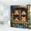 Animal Print Kids' Shower Curtain With Cat Theme, Washable Polyester Fabric, Grommet Top Style, Machine Washable