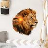 Easy Peel Stick Decals Animal Head Wall Sticker, And Lion Tiger Owl Leopard Waterproof Portrait Mural PVC Decal, Removable Decorative Art for