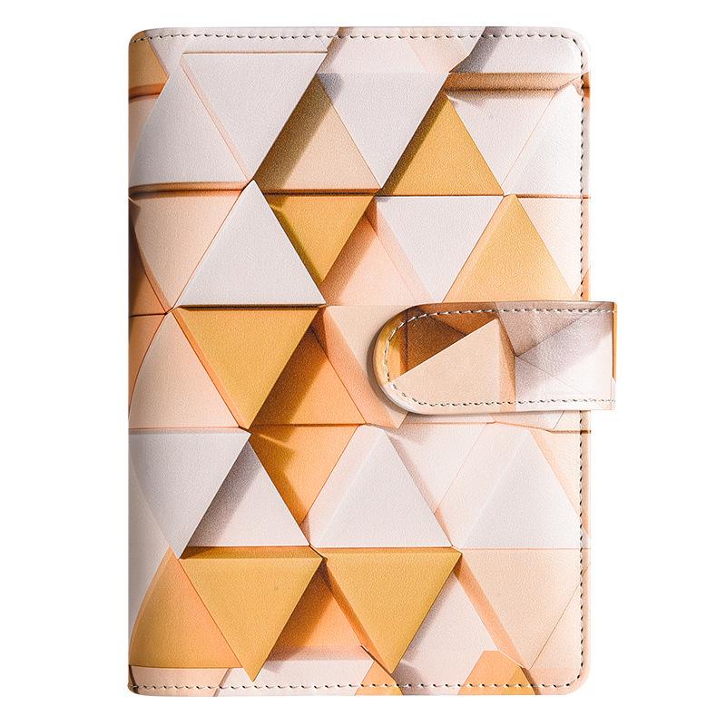 A6 Macaron Color 3D Diary PU Notebook – Creative Loose-Leaf Cash Budget & Financial Management Book