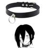 Chainsaw Man Reze Cosplay Choker Punk PU Leer Hartvormige Kraag Ketting met Trekring Ketting Feest Accessoires