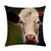 Lovely Animal Oil Painting Pillowcase Flax Cushion Leaning On Household Sofa Adornment Cushion Leaning On Covers