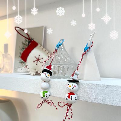 Santa Snowman Wood Ball Keychain Making - 1-person Set